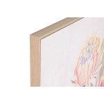 Pânză Home ESPRIT Verde Roz Květiny Shabby Chic 75 x 4 x 100 cm (2 Unități)