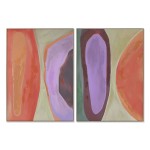 Pânză Home ESPRIT Portocaliu Mov Modern Urban 100 x 4 x 140 cm (2 Unități)