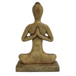 Figură Decorativă Home ESPRIT Maro Deschis Natural Yoga Arab 17,7 X 6 X 28,5 CM (3 Unități)