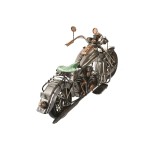 Figură Decorativă Home ESPRIT Albastru Verde Roz Argintiu Motocicletă Vintage 27 X 10 X 15 CM (3 Unități)