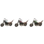 Figură Decorativă Home ESPRIT Albastru Verde Liliachiu Motocicletă Vintage 23 x 8 x 11 cm (3 Unități)