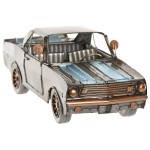 Figură Decorativă Home ESPRIT Albastru Argintiu Mașină Vintage 30 X 11 X 10 CM