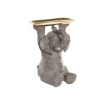 Figură Decorativă Home ESPRIT Gri Auriu* Elefant 30,5 X 23 X 34,5 CM