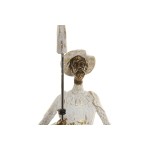Figură Decorativă Home ESPRIT Alb Auriu* 9 x 8 x 25 cm