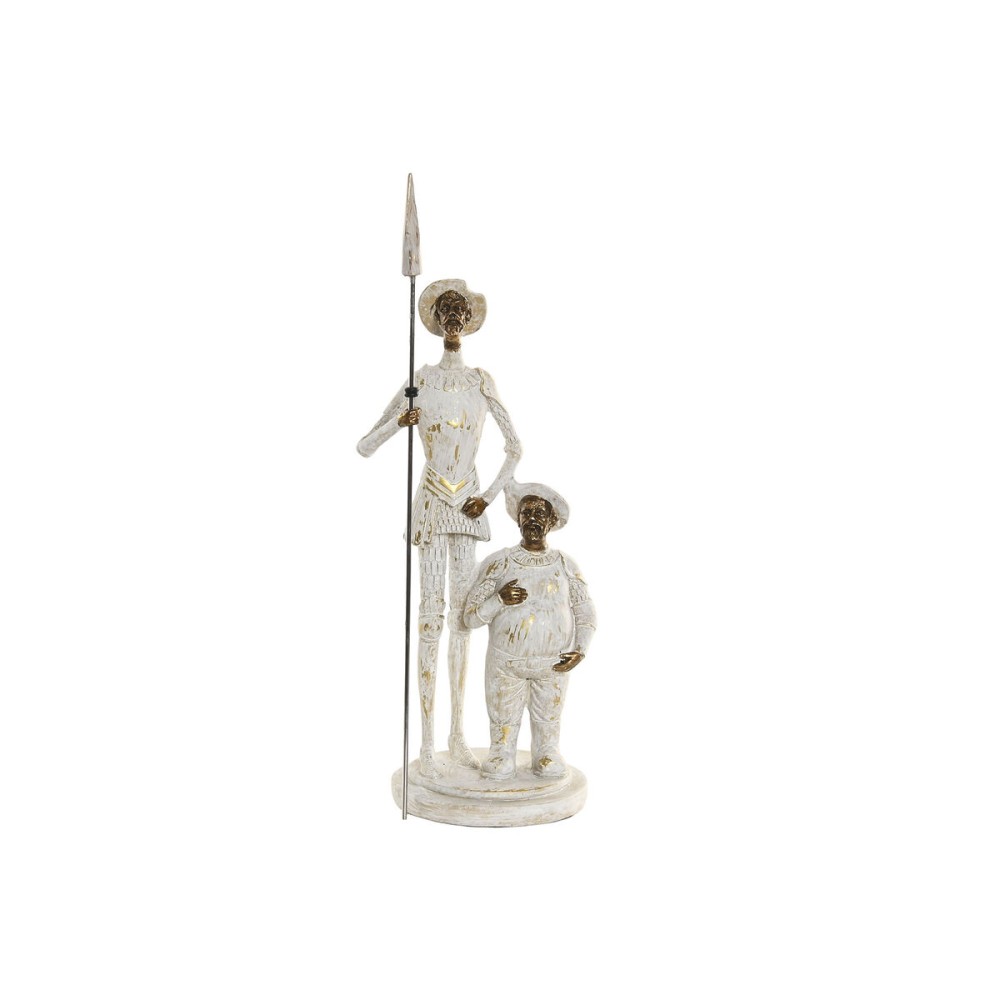 Figură Decorativă Home ESPRIT Alb Auriu* 9 x 8 x 25 cm