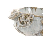 Decorațiune pentru Centrul Mesei Home ESPRIT Albastru Alb Ceramică 28 x 25 x 13 cm