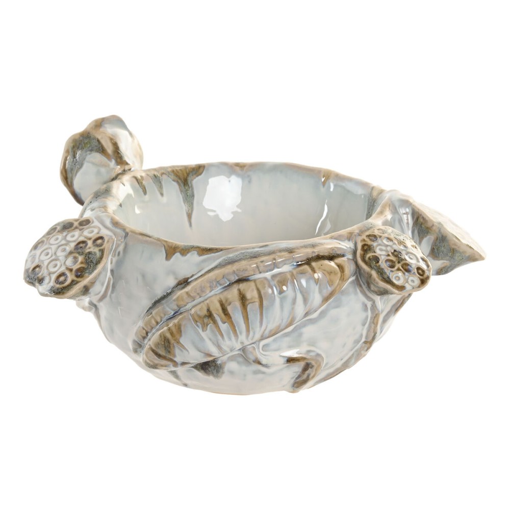 Decorațiune pentru Centrul Mesei Home ESPRIT Albastru Alb Ceramică 28 x 25 x 13 cm