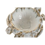 Decorațiune pentru Centrul Mesei Home ESPRIT Albastru Alb Ceramică 28 x 25 x 13 cm