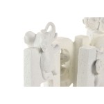 Figură Decorativă Home ESPRIT Alb Oriental 25 X 5 X 13 CM (2 Unități)