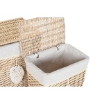 Coș pentru rufe murdare Home ESPRIT Natural răchită Boho 47 x 35 x 55 cm 5 Piese