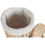 Coș pentru rufe murdare Home ESPRIT Natural răchită Boho 45 x 45 x 55 cm 3 Piese
