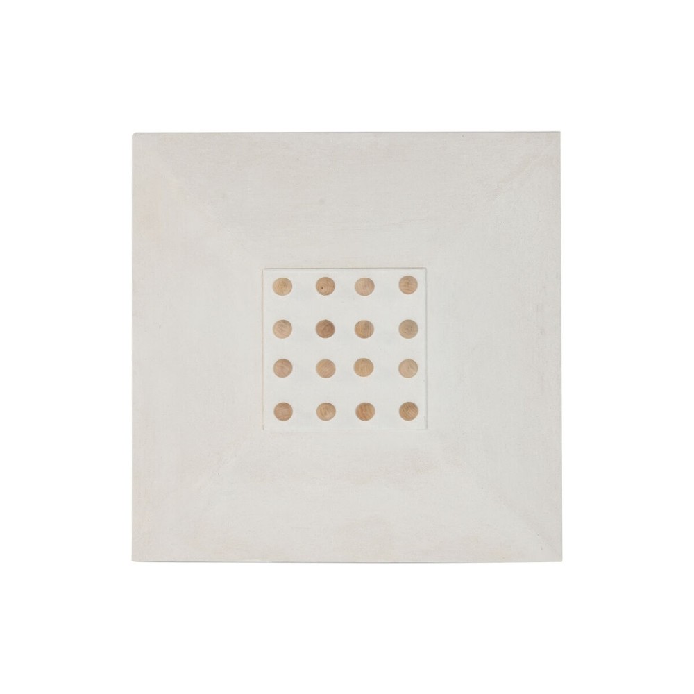 Decorațiune de Perete Home ESPRIT Alb Natural Scandi Mingi 80 x 6 x 80 cm