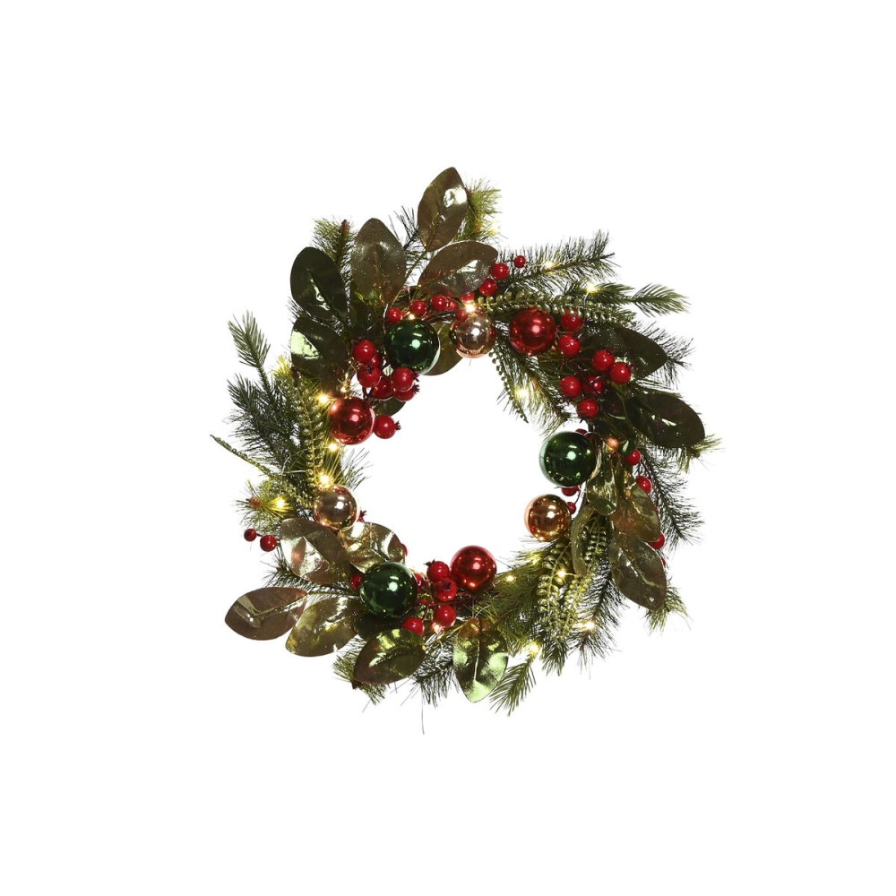 Coroană de Crăciun Home ESPRIT Roșu Verde PVC 50 x 15 x 50 cm