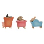 Figură Decorativă Home ESPRIT Multicolor 15 X 9,5 X 14 CM (3 Unități)