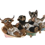 Figură Decorativă Home ESPRIT Negru Multicolor 20 X 14,5 X 15,5 CM (3 Unități)