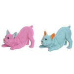 Figură Decorativă Home ESPRIT Albastru Fucsia Câine 34,5 X 20 X 22 CM (2 Unități)