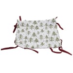 Coș Decorativ Home ESPRIT Alb Roșu Verde Bej Copac Crăciun 30 x 30 x 8 cm