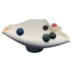 Decorațiune pentru Centrul Mesei Home ESPRIT Alb Multicolor Ceramică 47 X 38 X 20 CM