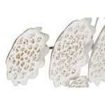 Figură Decorativă Home ESPRIT Alb Auriu* Floare murat 137 X 11 X 56,5 CM