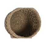 Coș Decorativ Home ESPRIT Negru Natural Iută Iarbă de mare (3 Piese)