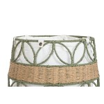 Coș Decorativ Home ESPRIT Alb Verde Fibră naturală (2 Unități)