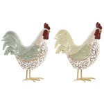 Figură Decorativă Home ESPRIT Verde Cocoș (2 Unități)