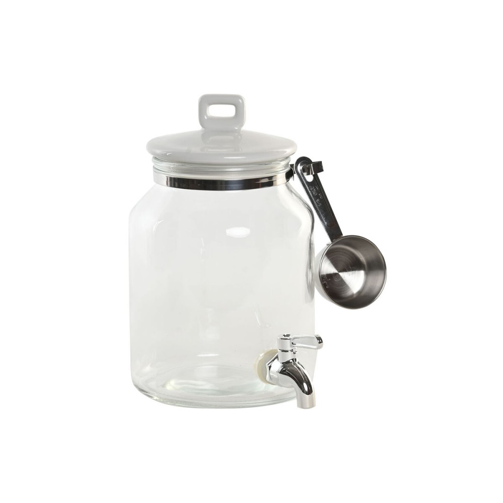 Dozator de Săpun Home ESPRIT Transparent Oțel inoxidabil Aluminiu Geam polistiren Gresie 3 L 17 X 17 X 26,7 CM
