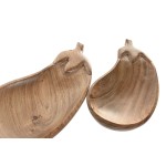 Decorațiune pentru Centrul Mesei Home ESPRIT Maro Salcâm 28 X 14 X 2,5 CM (2 Unități)