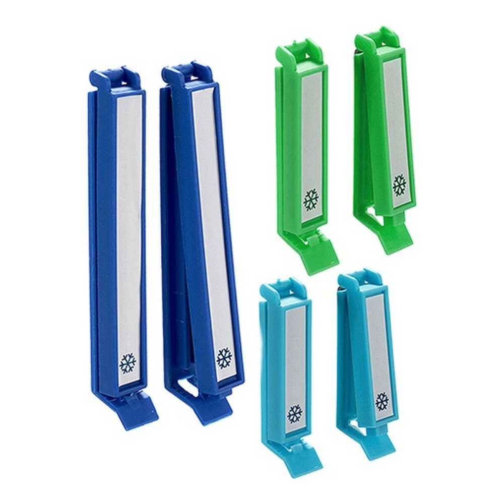 Cleme pentru etanșarea pungilor Albastru Turquoise Verde Plastic