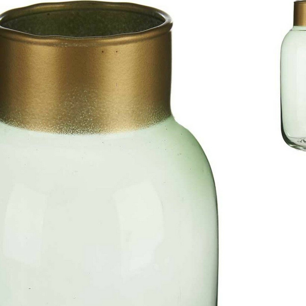 Vază Gift Decor Verde Auriu* Sticlă Neted 11,5 x 24 x 11,5 cm