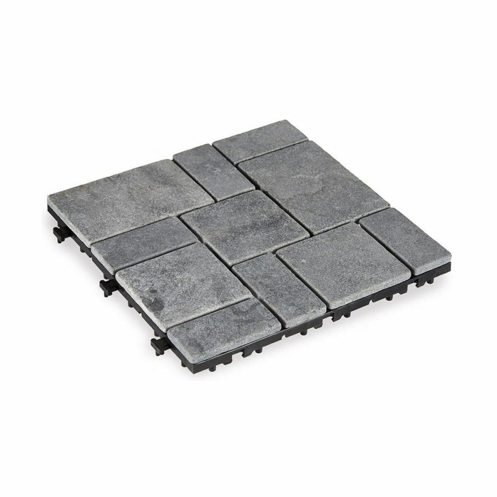 Plăci de pardoseală interconectate Ibergarden TTS11P-GY Gri Piatră Plastic 30 x 2,8 x 30 cm (6 Unități)
