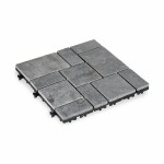 Plăci de pardoseală interconectate Ibergarden TTS11P-GY Gri Piatră Plastic 30 x 2,8 x 30 cm (6 Unități)
