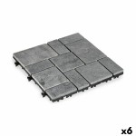 Plăci de pardoseală interconectate Ibergarden TTS11P-GY Gri Piatră Plastic 30 x 2,8 x 30 cm (6 Unități)