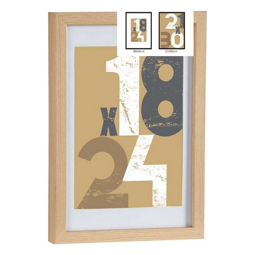 Ramă Foto Gift Decor Natural Sticlă Lemn MDF (6 Unități)