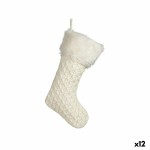 Ornament de Crăciun Krist+ FG09-20493C Alb Ciorap de Crăciun 28 x 4 x 46 cm (12 Unități)