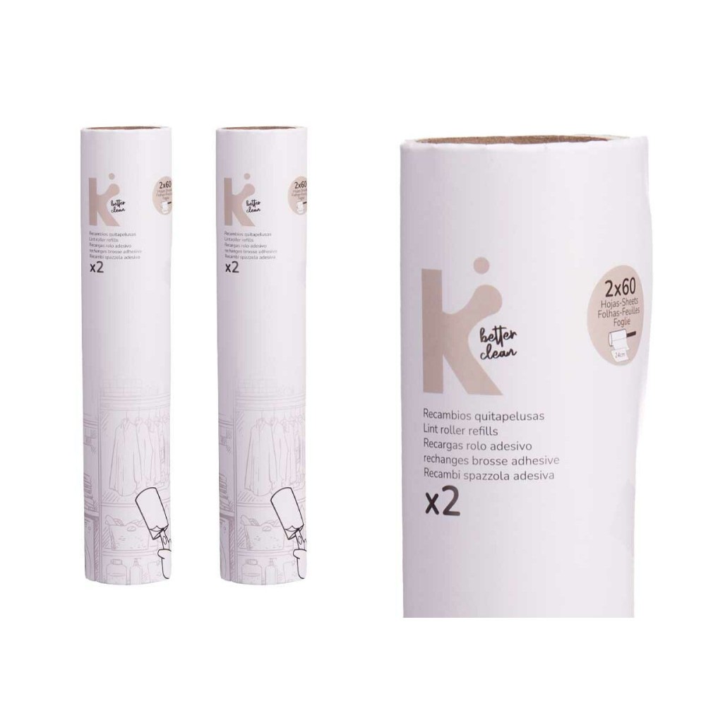 Perie de Îndepărtat Scame Alb 24 x 19 cm 14 x 31 x 4,5 cm Rezervă (12 Unități)