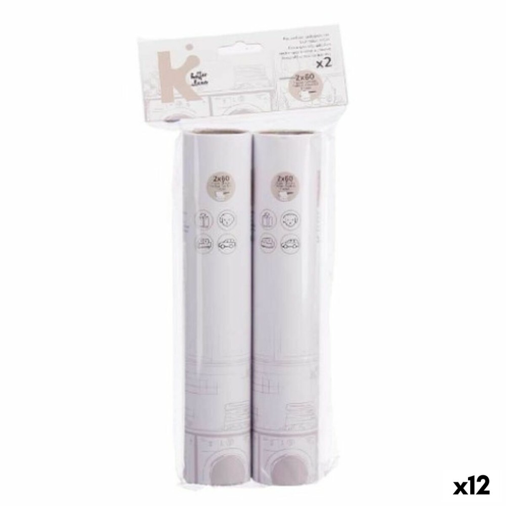 Perie de Îndepărtat Scame Alb 24 x 19 cm 14 x 31 x 4,5 cm Rezervă (12 Unități)