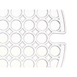 Covoraș antiderapant Kinvara Transparent Plastic 29 x 0,1 x 29 cm Chiuvetă (12 Unități)