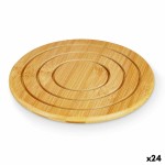 Suport Protecție pentru Masă Kinvara Natural Bambus Rotund 19 x 1 x 19 cm (24 Unități)