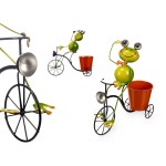 Ghiveci Ibergarden Galben Roșu Verde Metal Bicicletă Broască 31,5 x 32 x 17 cm