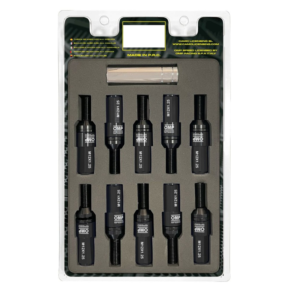 Set de șuruburi OMP OMPS09971201 28 mm Negru M12 x 1,25
