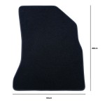 Covor de podea auto OCC Motorsport OCCCT0019 Negru