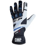 Kids Karting Gloves OMP KS-3 Albastru Alb Negru 6