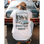 Tricou cu Mânecă Scurtă Bărbați RADIKAL  NICE TRACTOR NEAR THE BULLS Alb L