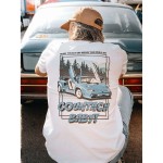 Tricou cu Mânecă Scurtă Bărbați RADIKAL Nice Tractor Near the Bull XL Alb