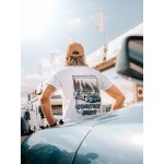 Tricou cu Mânecă Scurtă Bărbați RADIKAL Nice Tractor Near the Bull XL Alb