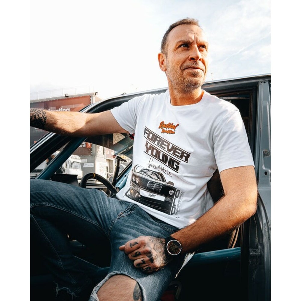 Tricou cu Mânecă Scurtă Bărbați RADIKAL FOREVER YOUNG Alb XXL