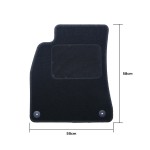 Set de covoraș pentru podea auto OCC Motorsport OCCD0017 5 Piese