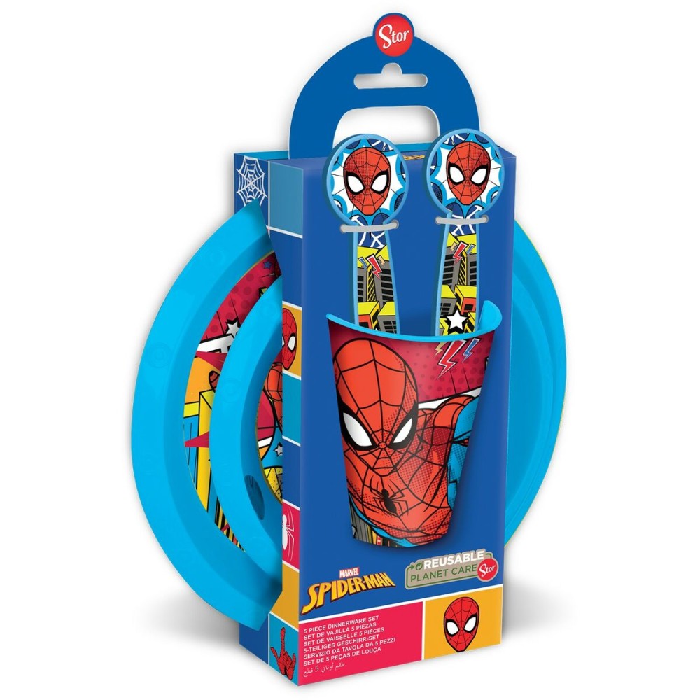 Set de Menaj pentru Copii Spider-Man CZ11313 Plastic (5 Piese)