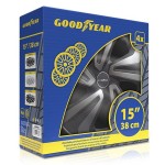 Capac de roată Goodyear GOD9085 Negru Bicolor Argintiu 15" (4 Unități)